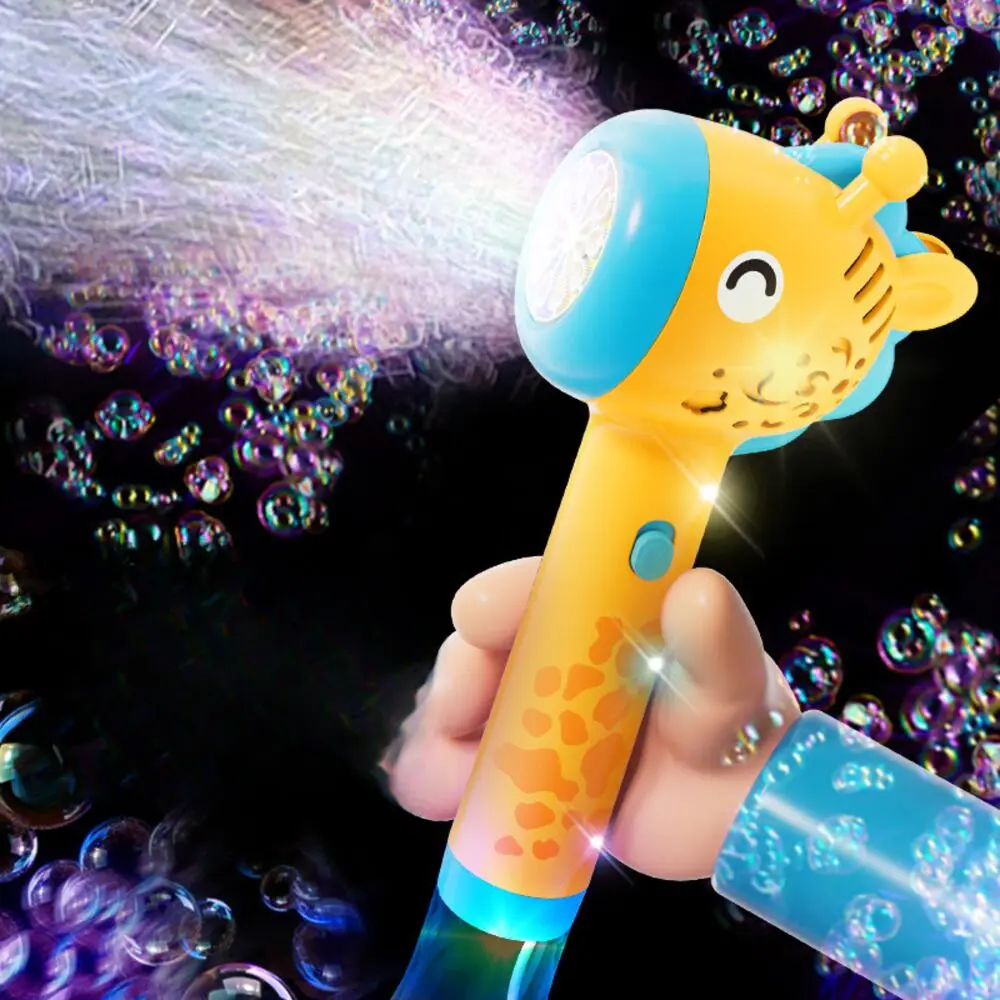 Macchina automatica per soffiare bolle con luci a LED Musica Cartoon Bubble Maker Toy per bambini Bubble Outdoor Indoor Play