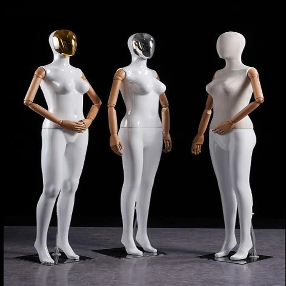 Plastic ABS Full Female Body Hand Mannequins,Wedding Decorative, Realist Cloth Model Doll, Maniqui Stainless Chassis, E063, 2023