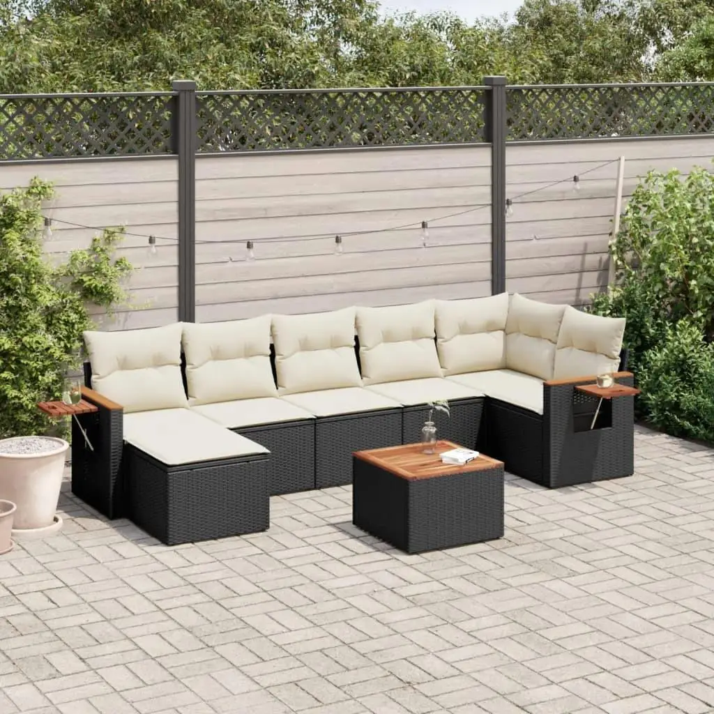 

Large Modular Black PE Rattan Garden Sofa Set Outdoor Patio Furniture Comfortable Lounge Seating