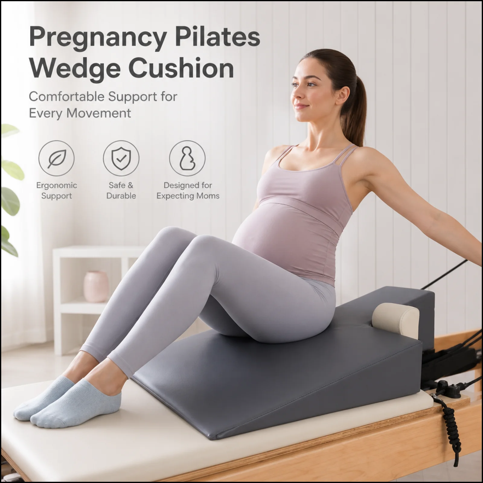 Bloque de cuña para máquina de Pilates Reformer, tabla inclinada, bloque elevador para desarrollo muscular, resistencia corporal, estiramiento y entrenamiento de equilibrio