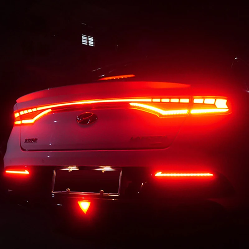 Car Taillights For Hyundai Lafesta 2019-2021 LED DRL Animation Dynamic Turn Signal Brake Rear Tail Light + Trunk Lamp Assemblies