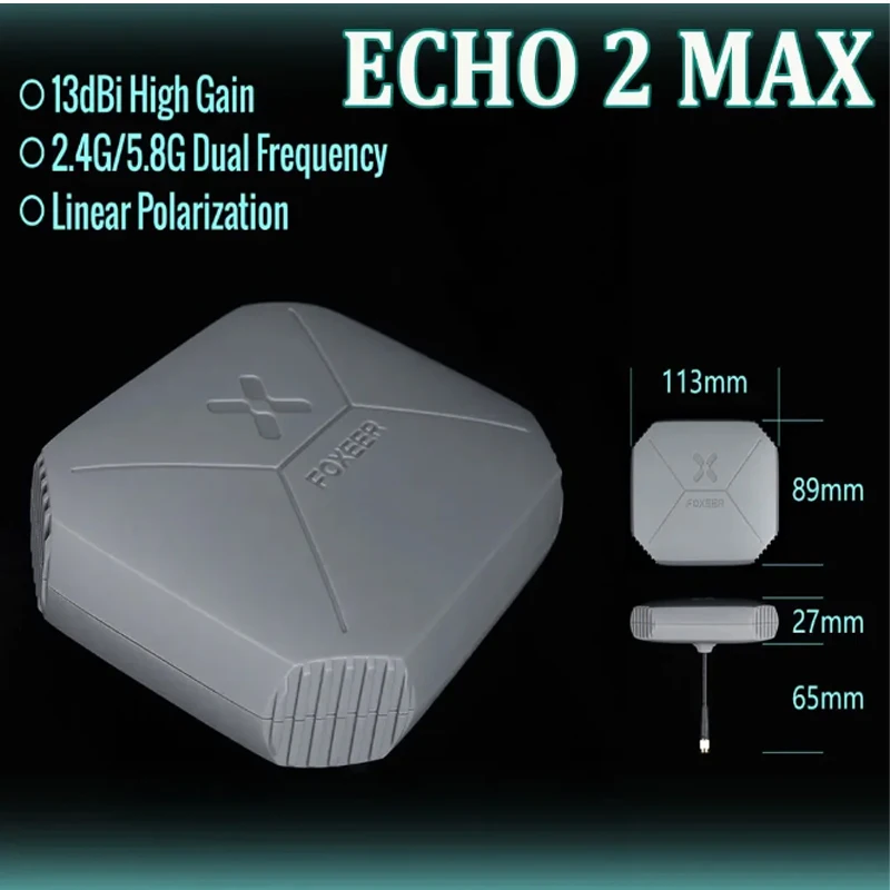 

Foxeer Echo 2 MAX 13dbi 5.8g/2.4g SMA/RPSMA Dual Frequency High Gain Fpv Antenna For FPV Long Range RC Drone