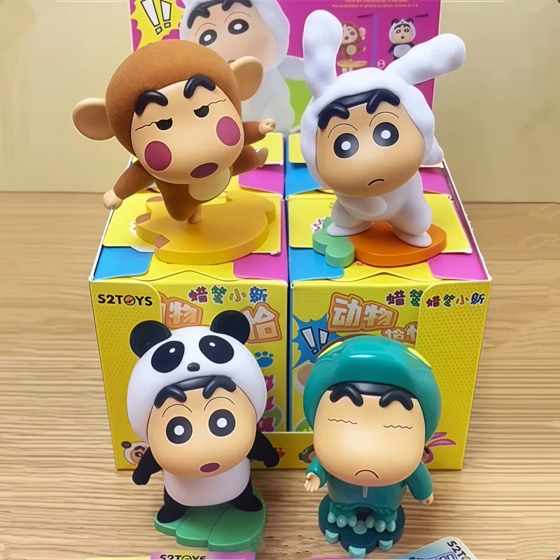 Nueva Caja Sorpresa 52toys Crayon Shin Chan, Figura de Animal de Peluche, Muñeco Coleccionable, Adorno para Escritorio, Regalo para Mujeres y Hombres