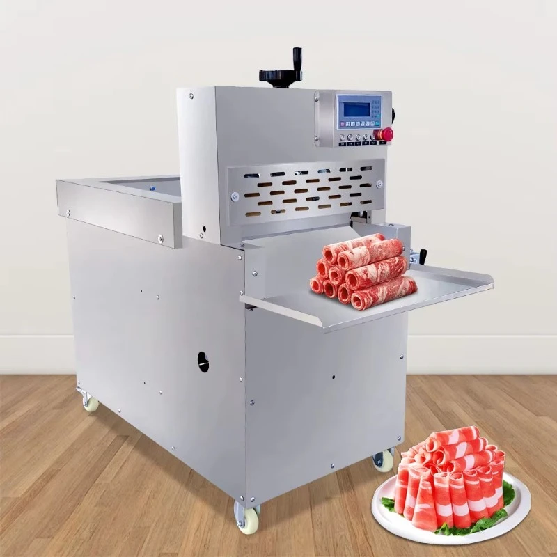 CE Certified  High Efficiency Frozen Meat Roll Slicer MachineCutter CNC  Slicing Meat Processing Machinery