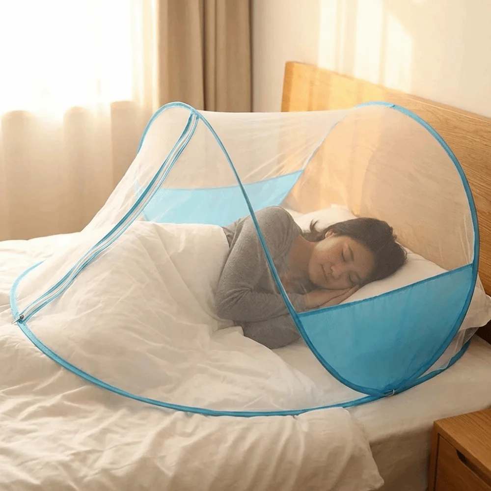 Portable Foldable Mosquito Net Single Lightweight Mosquito Net Stand Breathable No Installation Required Mosquito Bar Frame