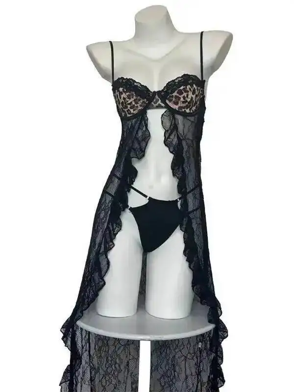 Abito da sera sexy alla moda in due pezzi senza schienale con cinturino in pizzo sexy Elegante abito da sirena lungo fino al pavimento Abiti da donna sexy A97C