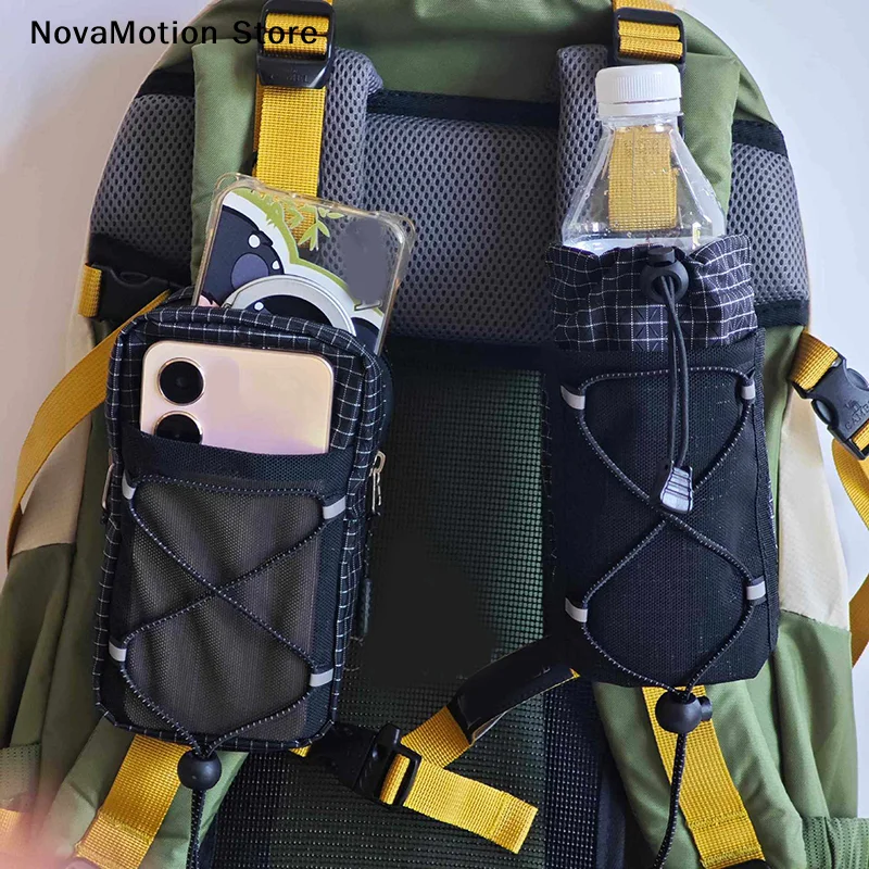 Outdoor Multifunctional Waist Bag - Shoulder Strap Phone Pouch Power Bank Walkie- Talkie Holder For Hiking Mountaineering Travel