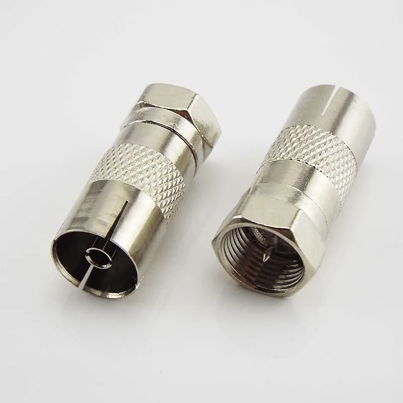 F Type Mannelijke Stekker Connector Aansluiting Rf Coax Adapter F Man Naar Rf Converter Voor Tv Aerial Vrouwelijke Rf Coaxiale F-Type Adapters J17