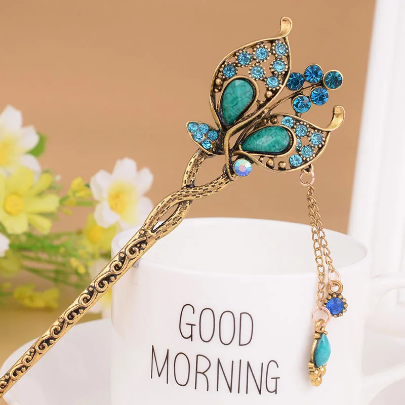 

Древний стиль, древний дворцовый стиль, женские аксессуары для волос, плетеные волосы, качающаяся шпилька, кисточка, классическая шпилька