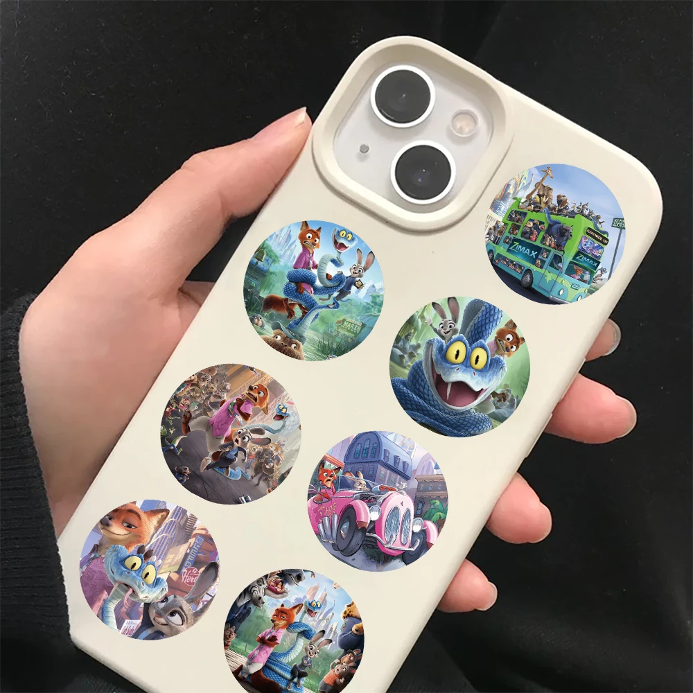 

500pcs/Roll New Disney Movie Zootopia 2 Cartoon Sealing Sticker DIY PVC Laptop Decals Decoration Stiker Reward Gift Toys