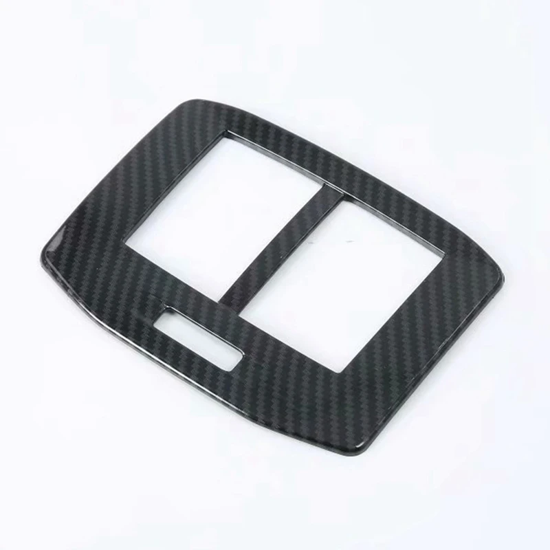For VW T-Roc 2018-2023 Carbon Fiber Car Rear AC Air Vent Outlet Panel Trim Cover Accessories image 3