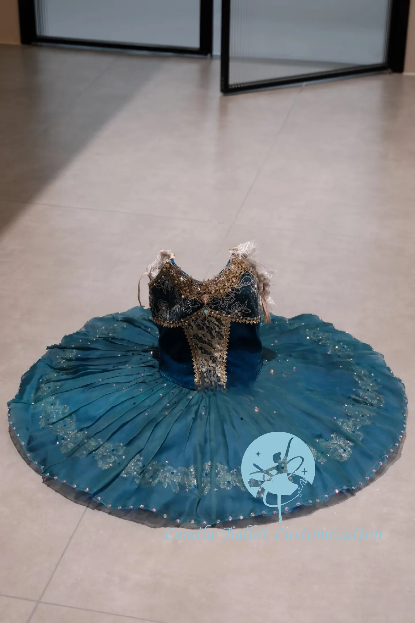 새로운 사용자 정의 짙은 녹색 Aesmilada Pakita 잠자는 숲속의 아름다움 발레 대회 쇼 투투 스커트 성인과 어린이