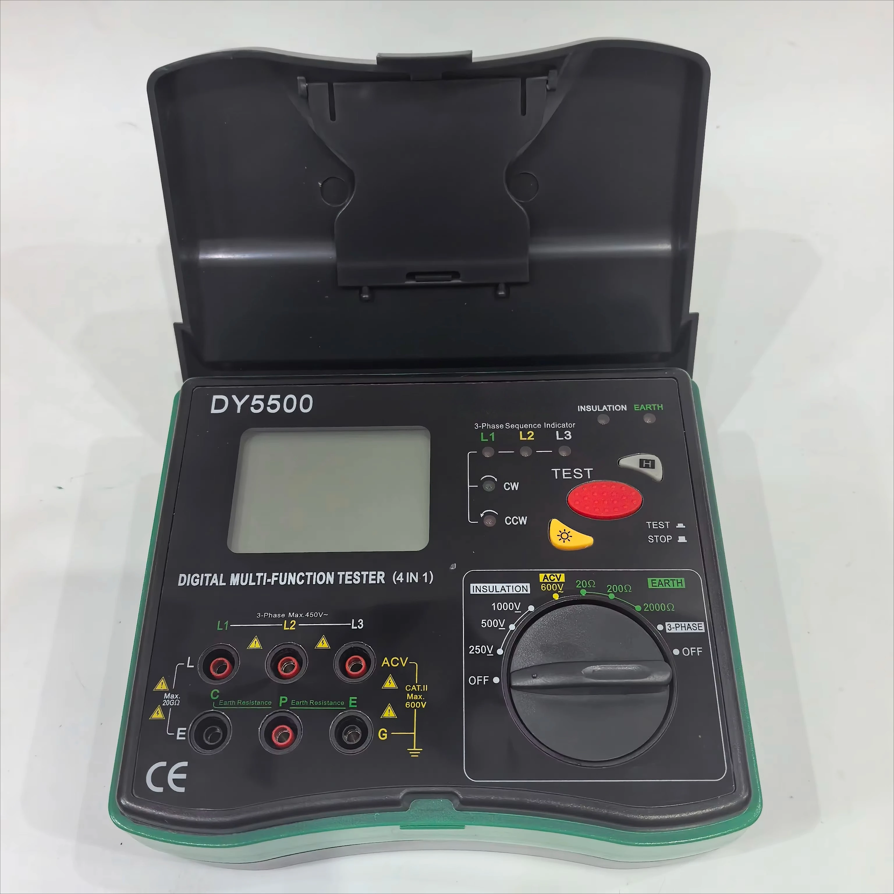 JINLI DY5500 4 in 1 Insulation Earth Resistance Tester 1000V Megohmmeter AC 600V Phase Checker
