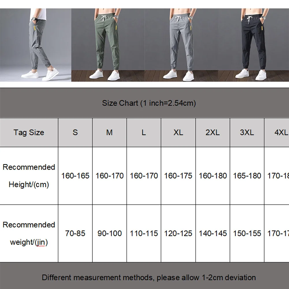 Trousers Men Pants Lace-up Loose M-4XL Solid Color Spring Straight Summer Sweat Thin Suits Casual Elastic Going Out
