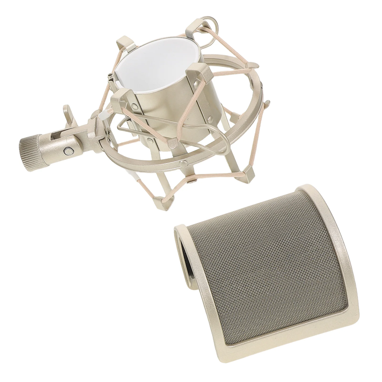 

1Set Microphone Pop Filter U-Shaped High-Density Mesh Shock Mount Noise Reduction for Recording Streaming Vocal Mic