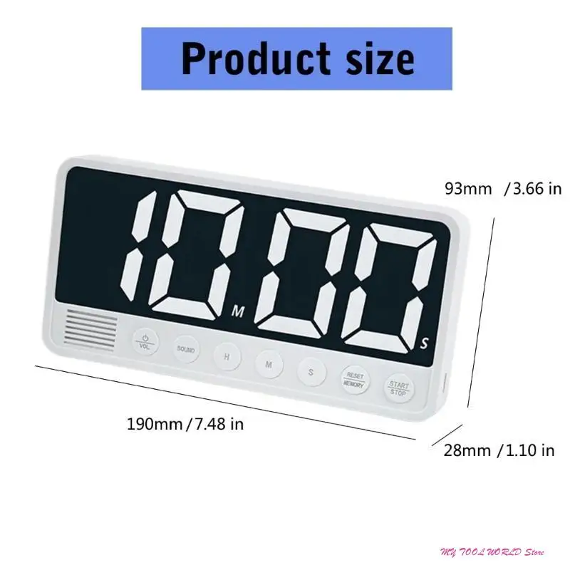 

Count Up/Down Timer Tabletop Timer for Office Kitchen Digital Timer A2BB