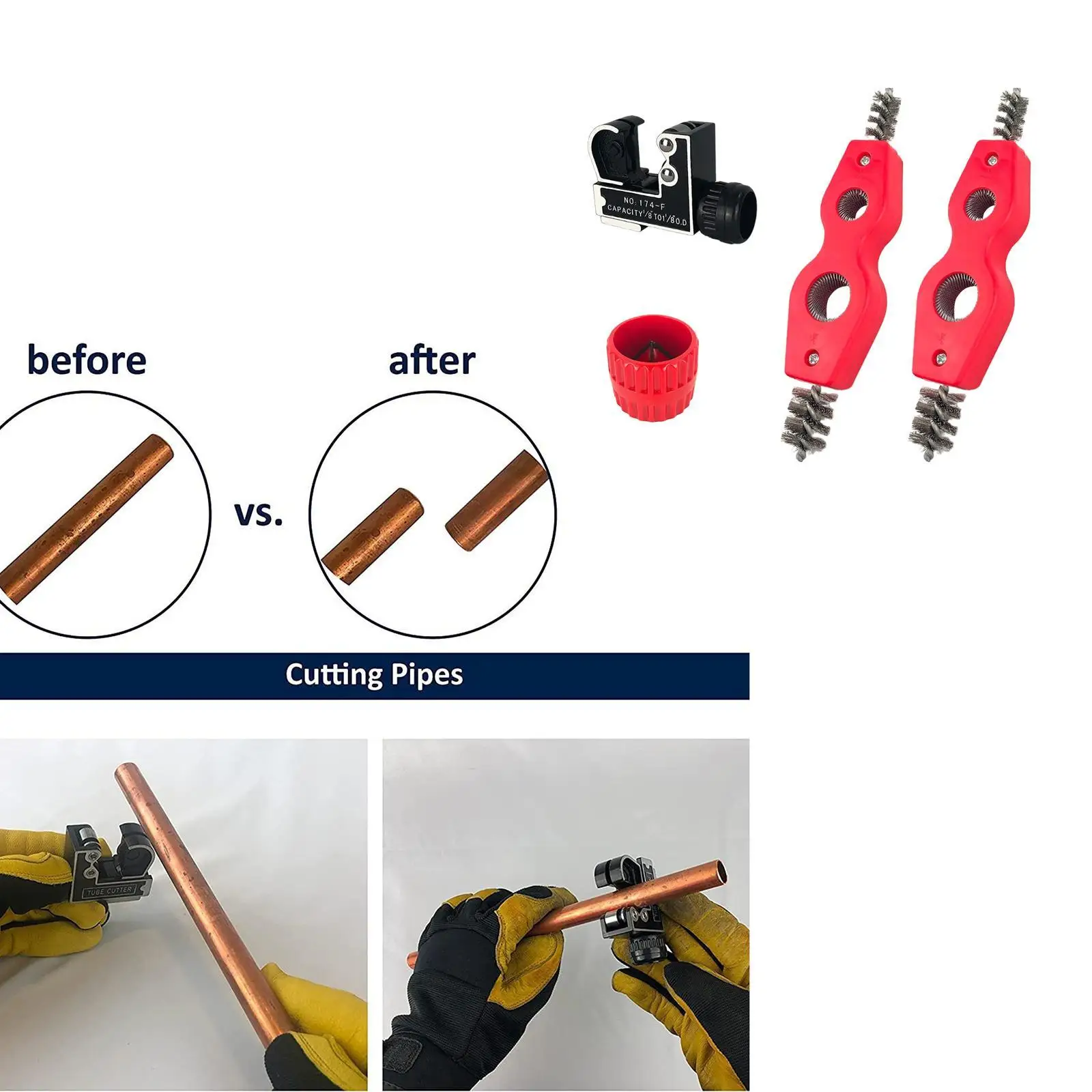 Pipe Cutter Handheld Professional Copper Pipe Cutter Set Tube Cutting Tool Versatile Equipment Tubing Cutter Kit Tube Cutter