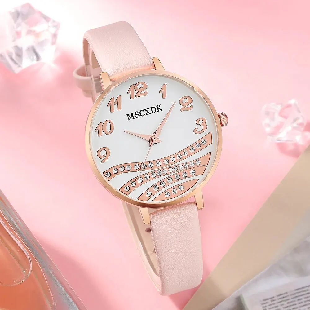 Women Fashion Casual Leather Watches & Plush Ball Decoration Butterfly Wallet Set Quartz Wristwatches Dress Clock Montre Femme