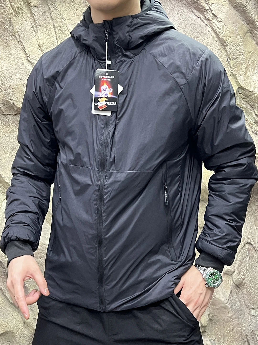 Cappotto casual con cappuccio lungo Sve da uomo leggero antivento impermeabile in cotone caldo Jaet Youth Faion Stand Fit