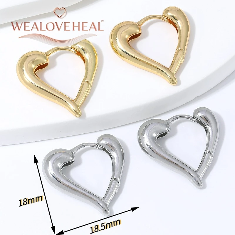 18K vergoldete Messing-Herz-Huggie-Ohrringe für Damen, minimalistischer Luxus, Liebes-Creolen, modischer Alltagsschmuck, Valentinstag- und Geburtstagsgeschenk – Detail 17