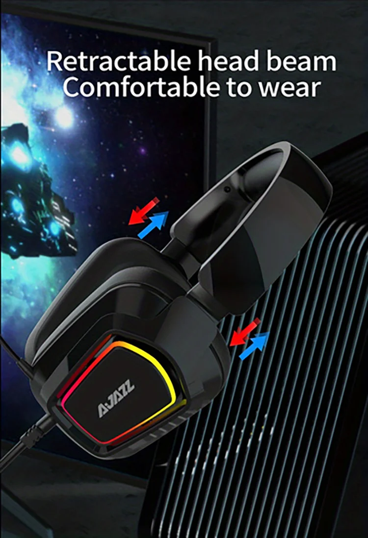 AJAZZ AT120 Wired Keyboard Mouse and Headset Combination Kit