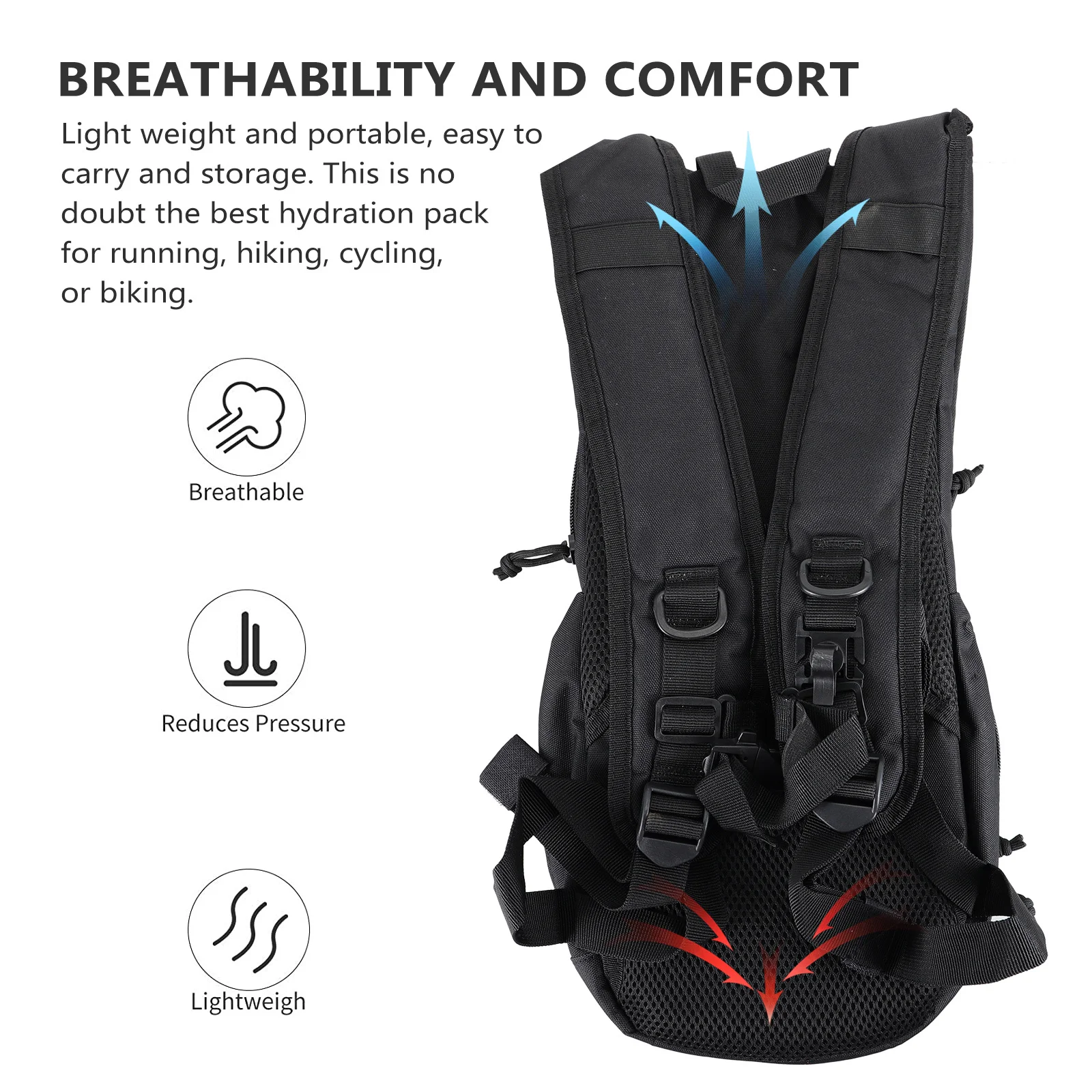 

Outdoor Hydration Backpack Lightweight Running Cycling Water Resistant Hiking Bag For Riding Mountaineering Sports