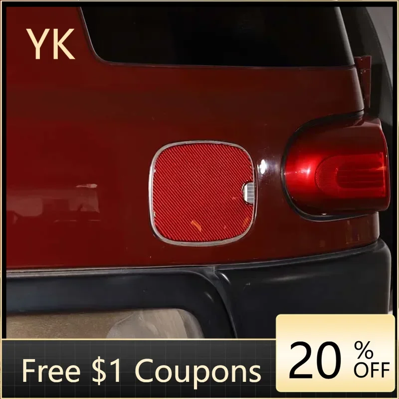 

Suetlcoity For Toyota FJ Cruiser 2007-21 Soft Carbon Fiber Car Fuel Tank Cap Gas Oil Protect Cover Trim Sticker Car Accessories