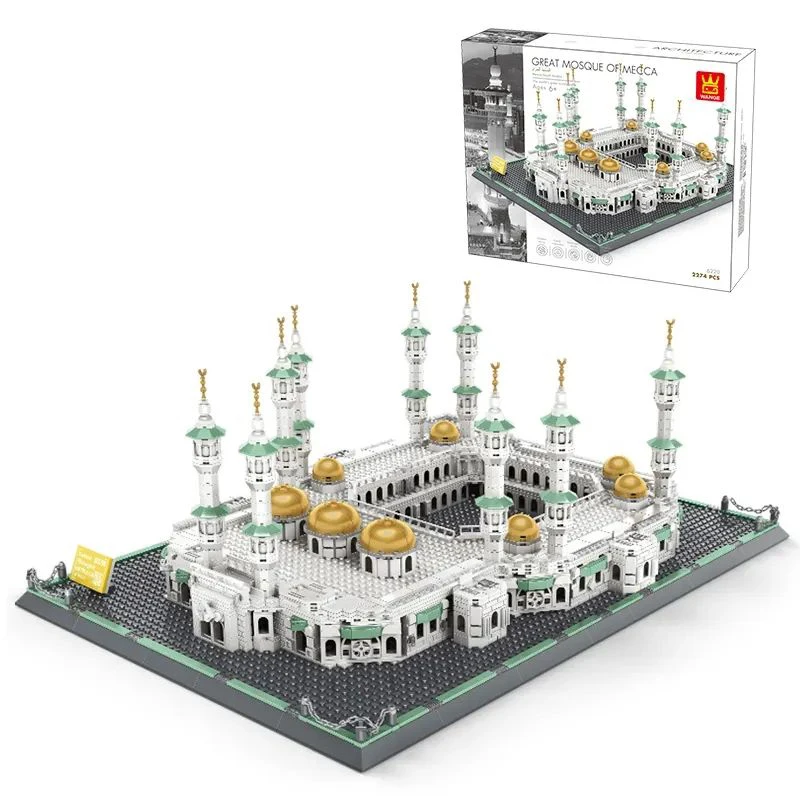 

New 2274PCS Famous Grand Mosque in Mecca, Saudi Arabia Model Building Blocks Children Assemble Bricks Toys for Children Gift