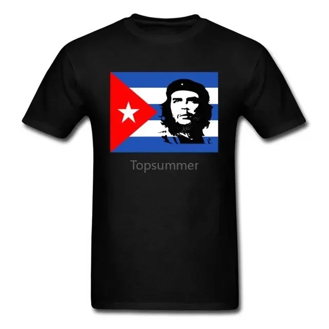 Excellent Che Guevara T Shirt White Cuba Flag Tshirt Men'S Vintage Revolution Cuba Civil Wars T Shirt Old Hero Tee Shirts Men