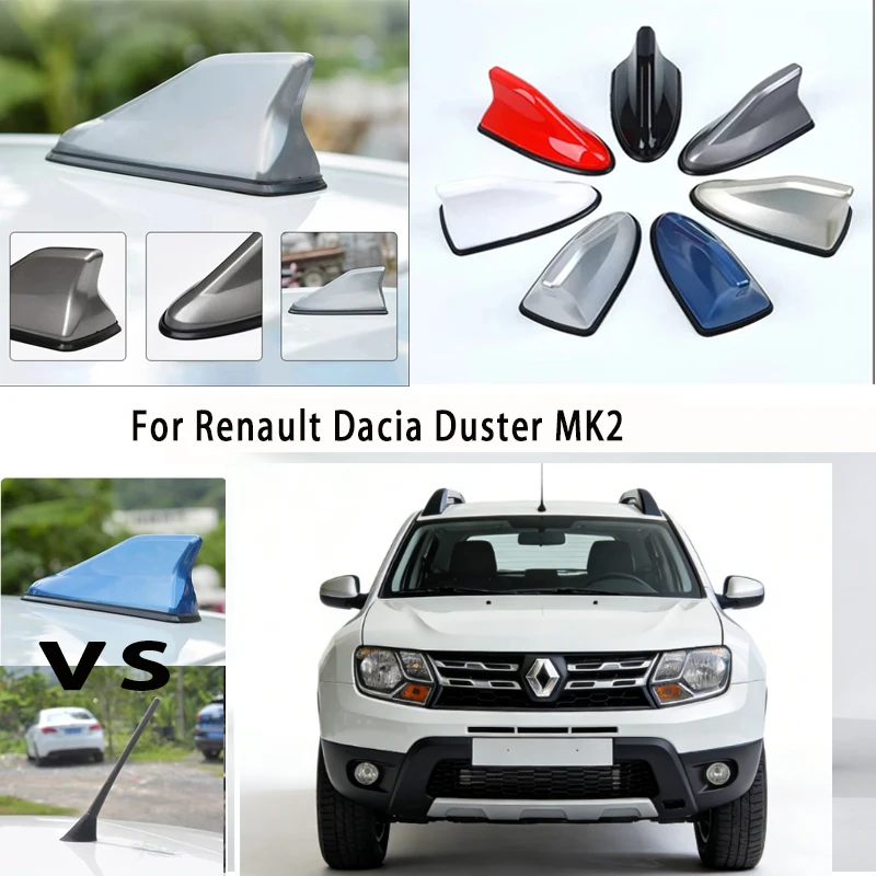 

For Renault Dacia Duster MK Car Roof Top Mount Shark Fin Aerial Antenna Toppers Auto Radio AM FM Antenna Signal Amplifier Aerial