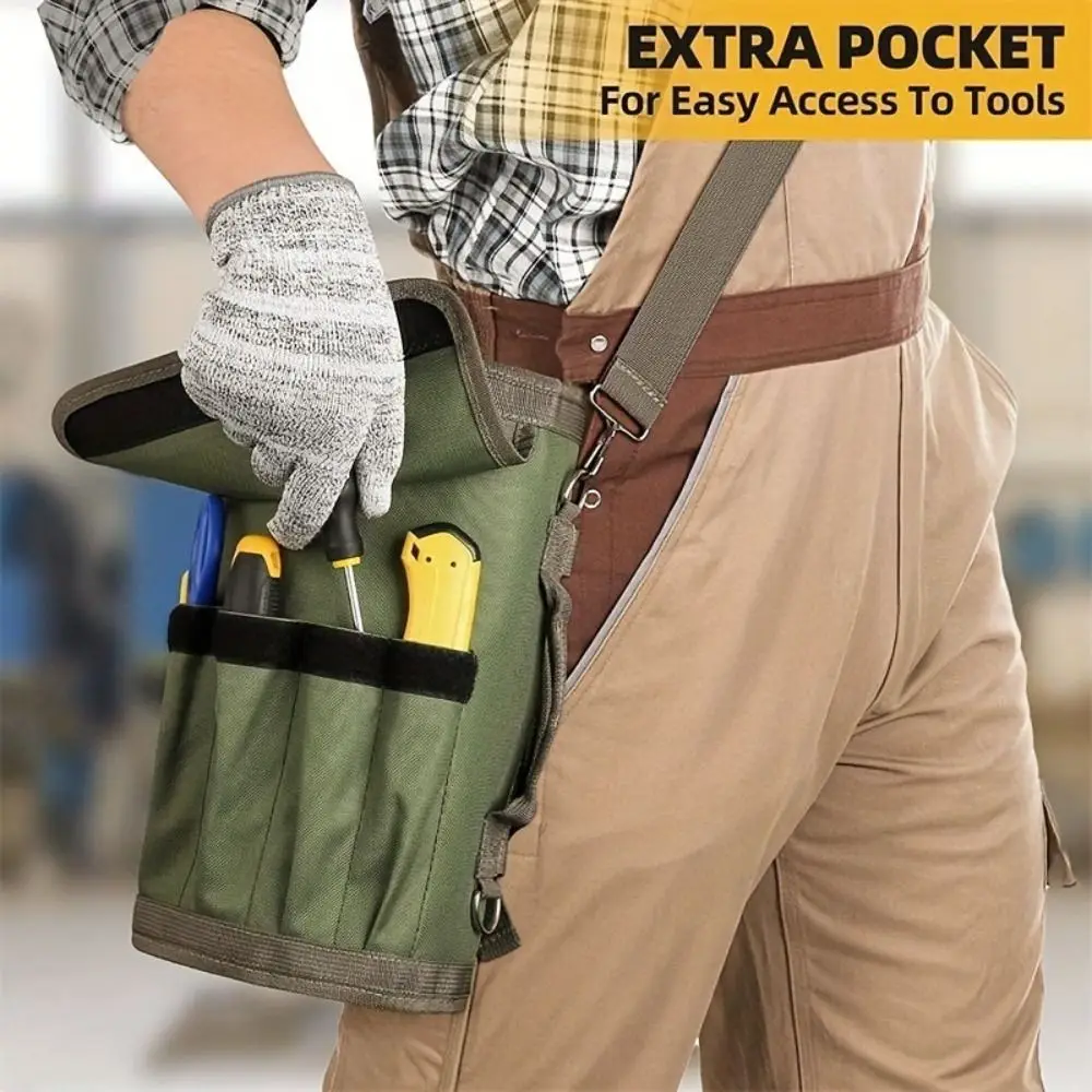 Multi Pocket Tool Storage Bag Large Capacity Rolled Hardware Tool Bag Zipper Pockets Tool Organizer Bag Handyman