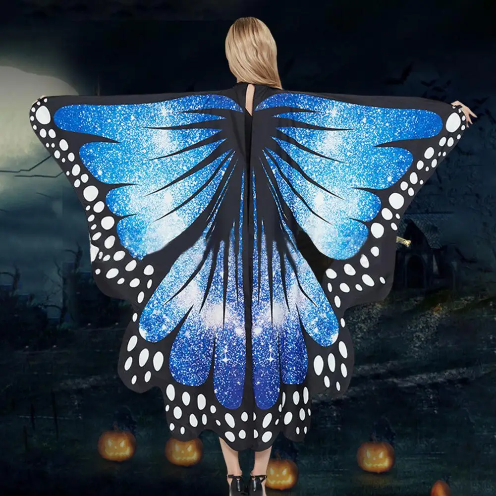 Robe de Barrage d'Halloween Lavable pour Adultes, Aile de Papillon Ronde Réutilisable, Accessoires de Cosplay Universels, Dégradation