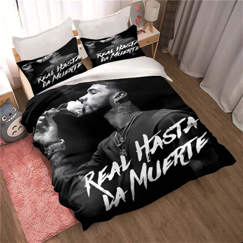 Rapper Anuel AA printed Bedding Sets exquisite bed supplies set duvet cover bed comforter set bedding set luxury birthday gift