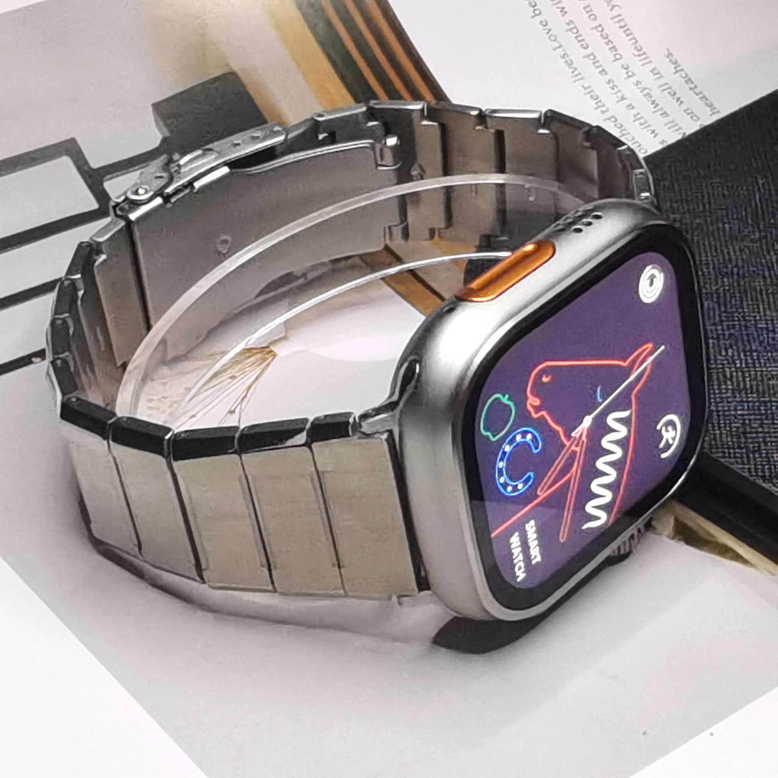 Luxury Titanium Band For Apple Watch Ultra 2 49mm 44mm 45mm 41mm 40MM Metal Men Strap For iWatch Series 9 8 7 6 SE 5 4 Bracelet