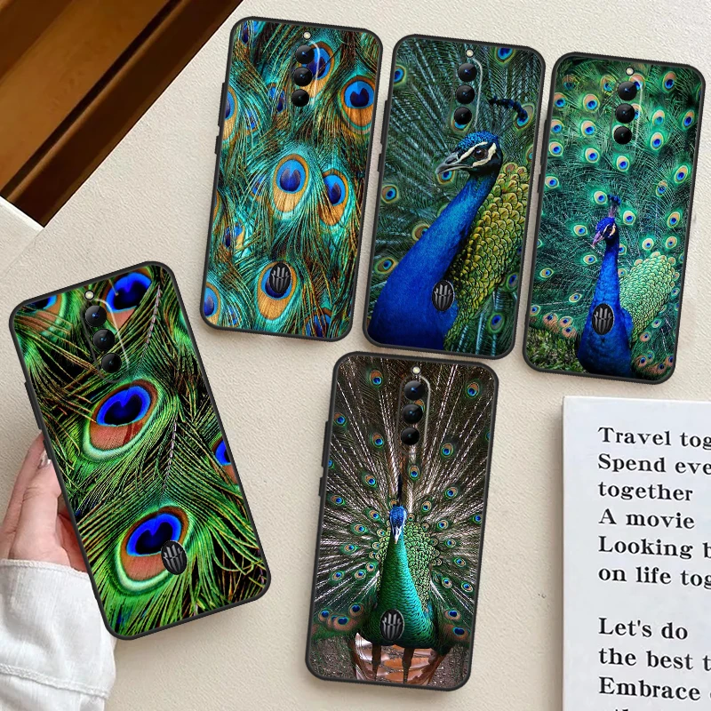 Animal Peacock Pattern Phone Case For ZTE Nubia Red Magic 9 Pro 8 Pro Plus 6 7 6S 7S 8S Pro 6R 5S 5G Back Cover