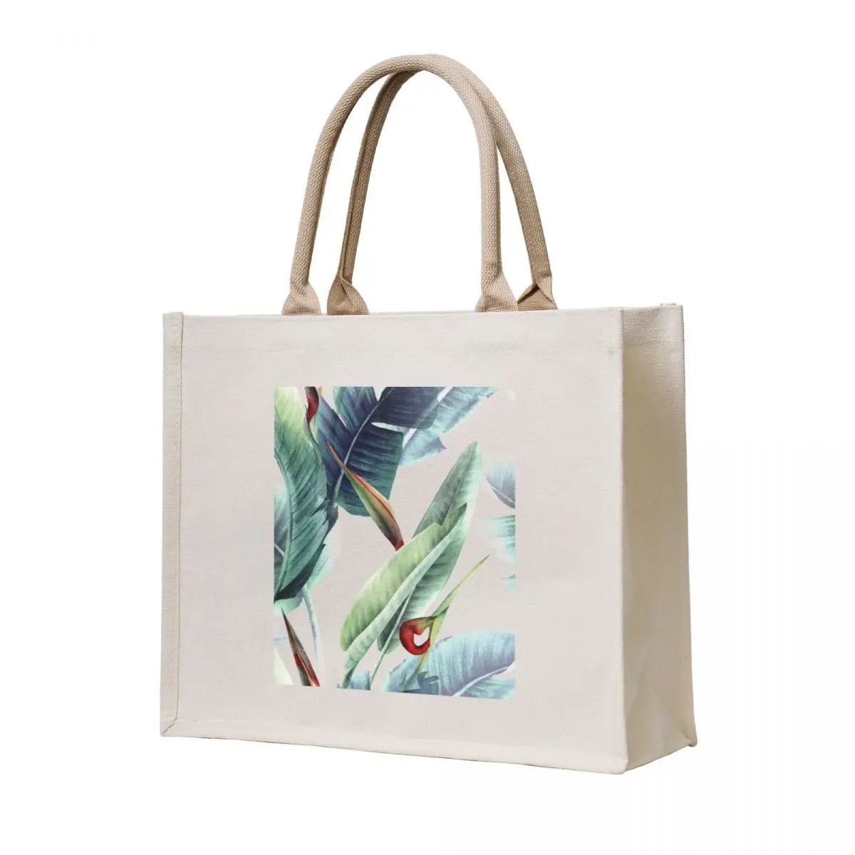 

Tropical flowers. Pattern with strelitzia Tote Bag custom bags tote bag men bags for women sac pour femme