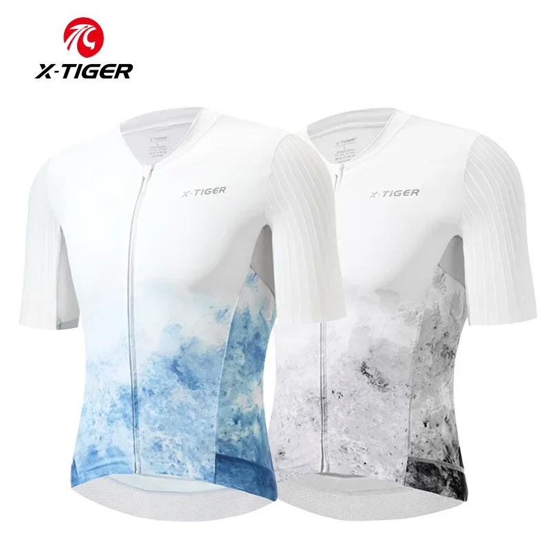 

X-TIGER Professional Cycling Jersey Summer Breathable Sports Short Sleeve Shirt Men's TMB Road Bicycle Clothes Racing Jersey