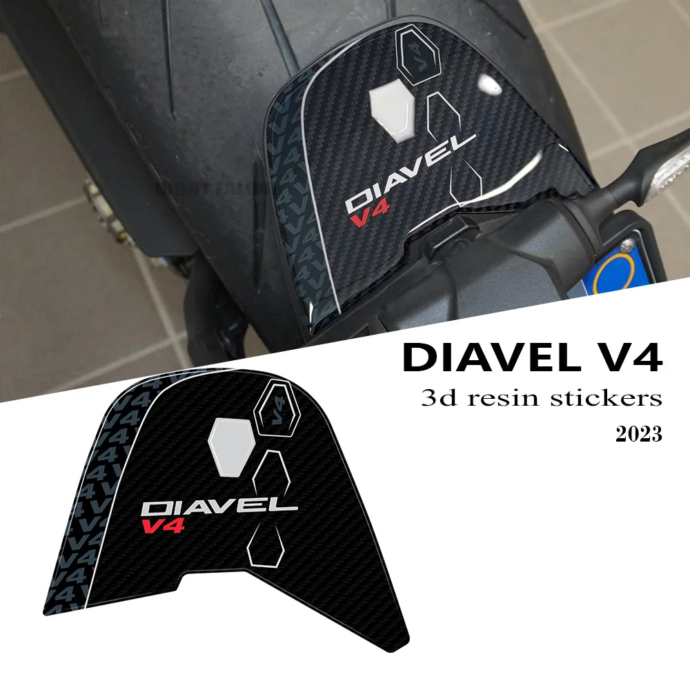 

NEW Motorcycle Accessories License Plate Area Protector 3D Epoxy Resin Sticker Kit for Ducati Diavel V4 2023-