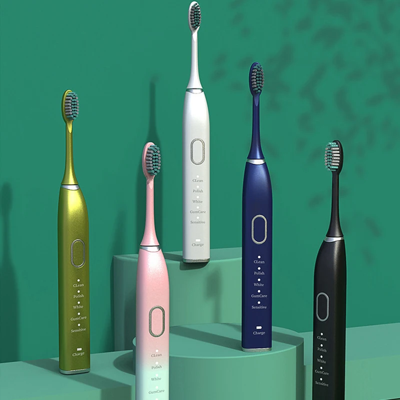 Dla dorosłych inteligentny elektryczny szczoteczka do zębów potężny Ultra sonic Sonic szczotka do zębów akumulator elektroniczny z 3 wymień pudełko na podróż głowy