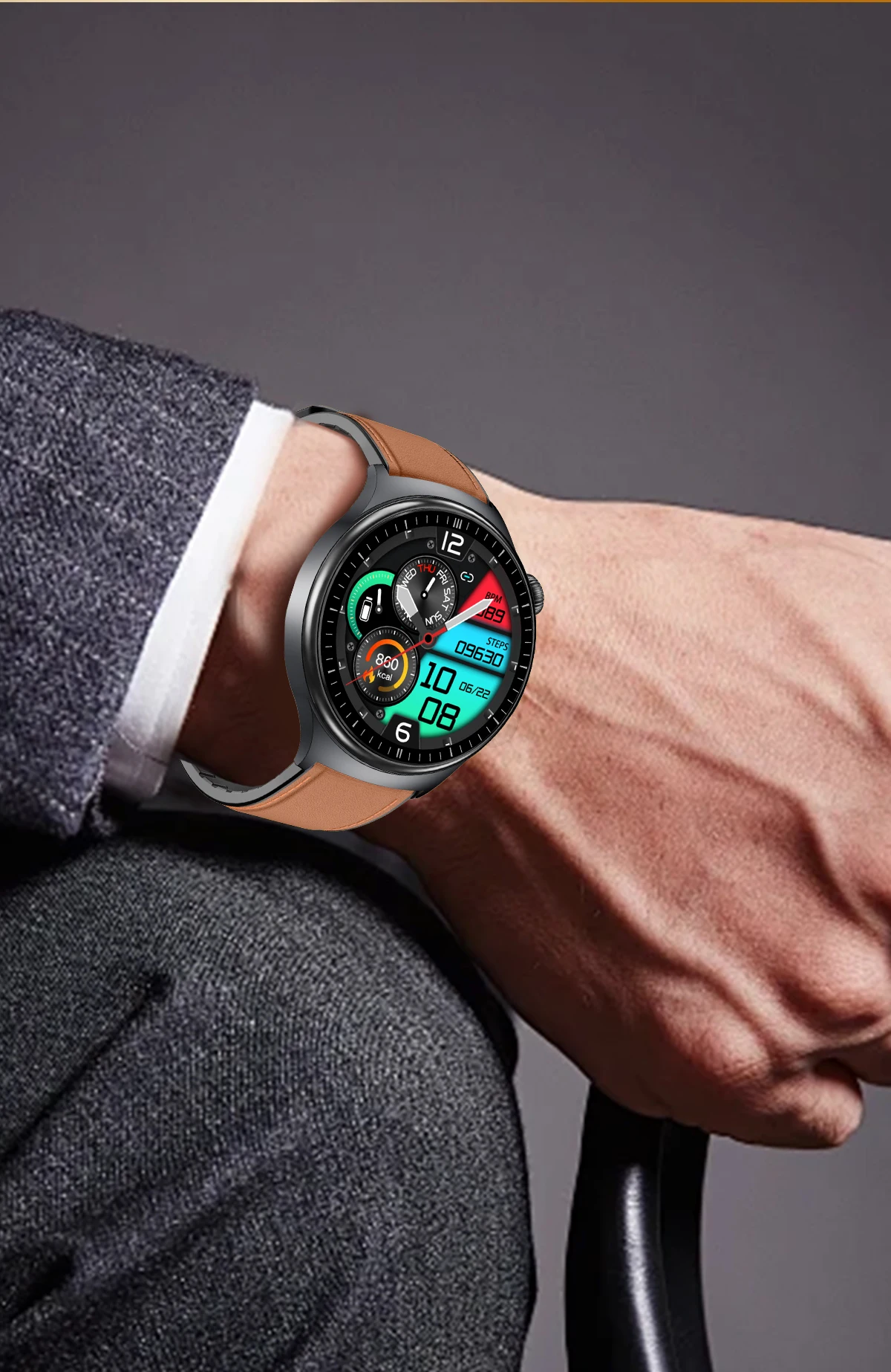 Präzise Mikro-Physikalische Untersuchung Gesundheits-Smartwatch Blutdruck Harnsäure Körperfett Fünf-Organ-Analyse Anrufuhr für Männer und Frauen – Detail 34