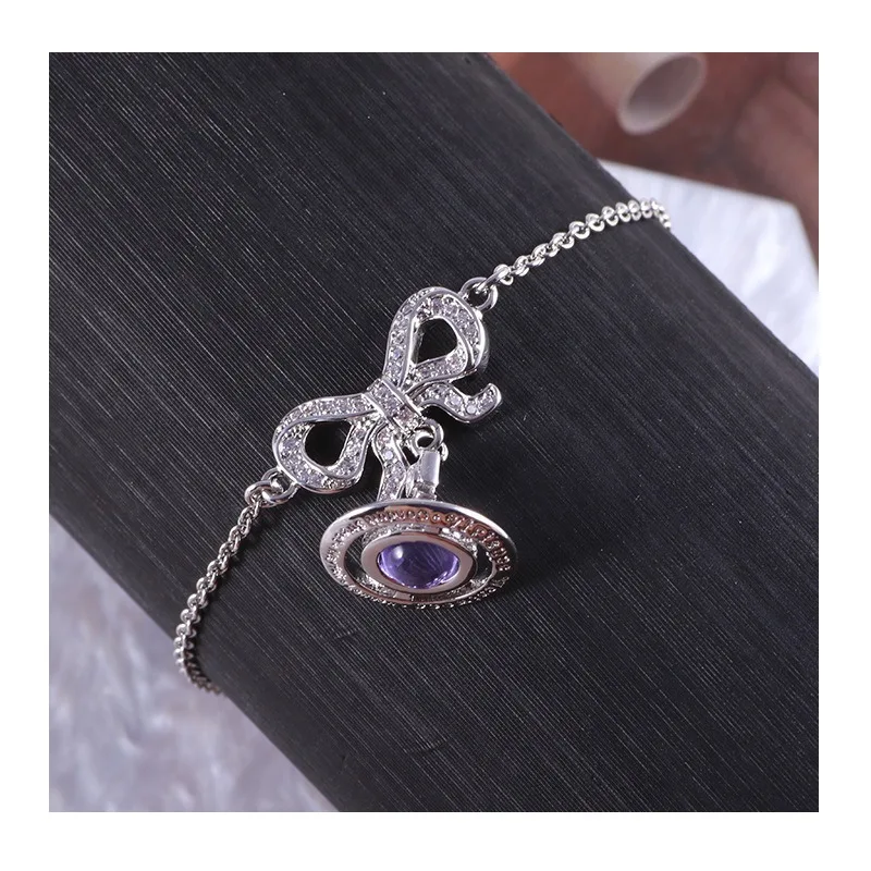

The Special Offer Is Non-refundable and Non-exchangeable, Fashionable, Sweet Bow, Three-dimensional Planet Inlaid with Diamonds,