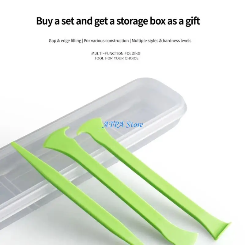 U13C Plastic Film Scraper Set Flat Squeegee Body Filler Spreader for Auto Film Fitting, Clear Film Application and Panel Wiping