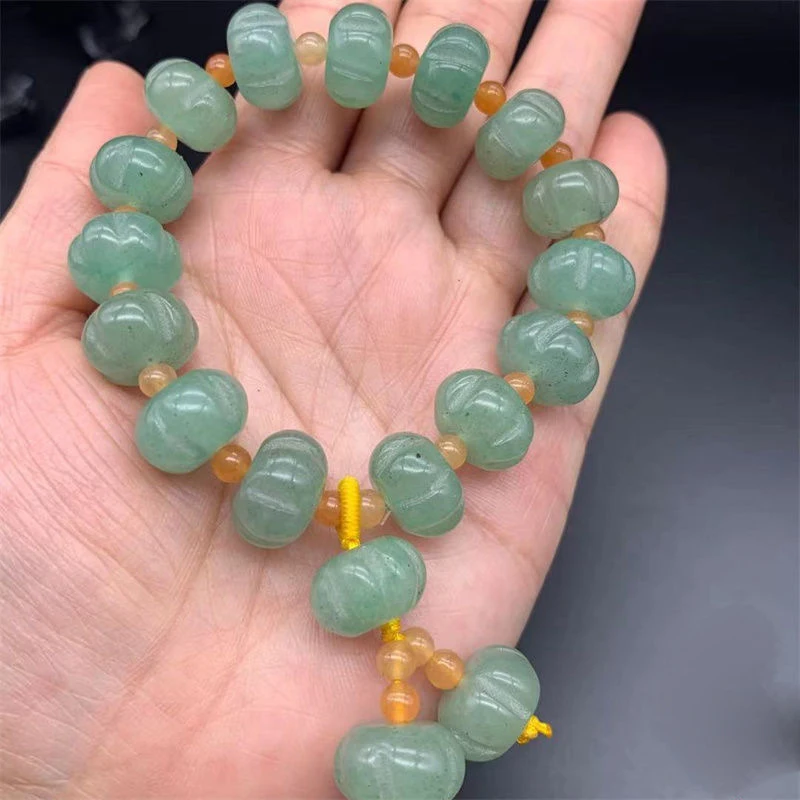 Hetian Tianshan , Golden Silk Jade Pumpkin , Loose Beads, Material Bracelets and Bangles
