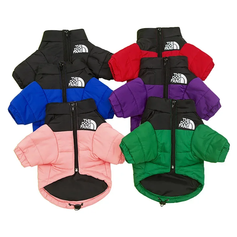 

Winter Warm Dog Costume Fashion Thickened Jacket for Small Medium Large Dogs Warm and Thick Pet Cotton Coat with Buckle Ski Suit