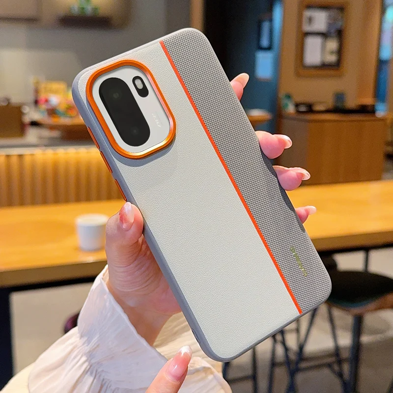 

Чехол для OnePlus ACE 6, роскошный чехол ELVEV из искусственной кожи с цветными блоками, ультратонкий противоударный бампер, задняя крышка для телефона