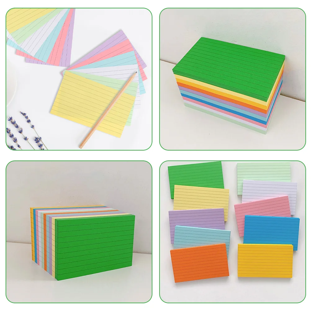 500 Sheets Index Cards Sticky Notes Colored Daily Use Blank Small American Style Coloured Flash Business