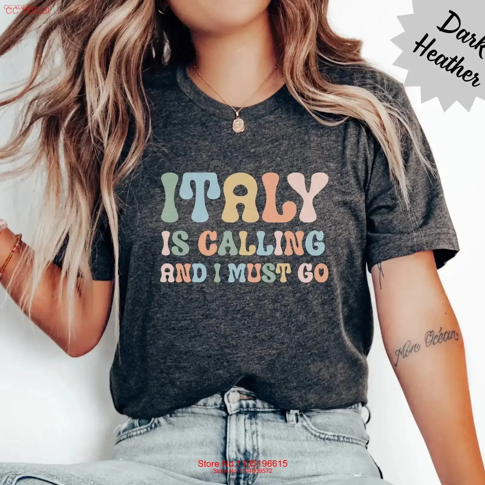 

Футболка «Италия зовут и я должны идти» для отпуска, семейных путешествий, которые любят, итальянская итальянская, винтажная, модная, с рисунком, унисекс