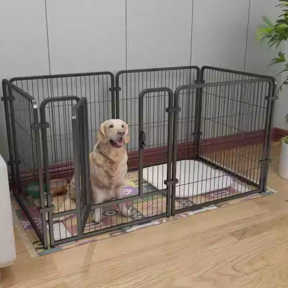 4/6 لوحات سياج الكلب للكلاب القط أرنب الحيوانات الأليفة روضة طوي جرو ممارسة بيت تيدي الحيوان الهروب حاجز الثقيلة قفص #2