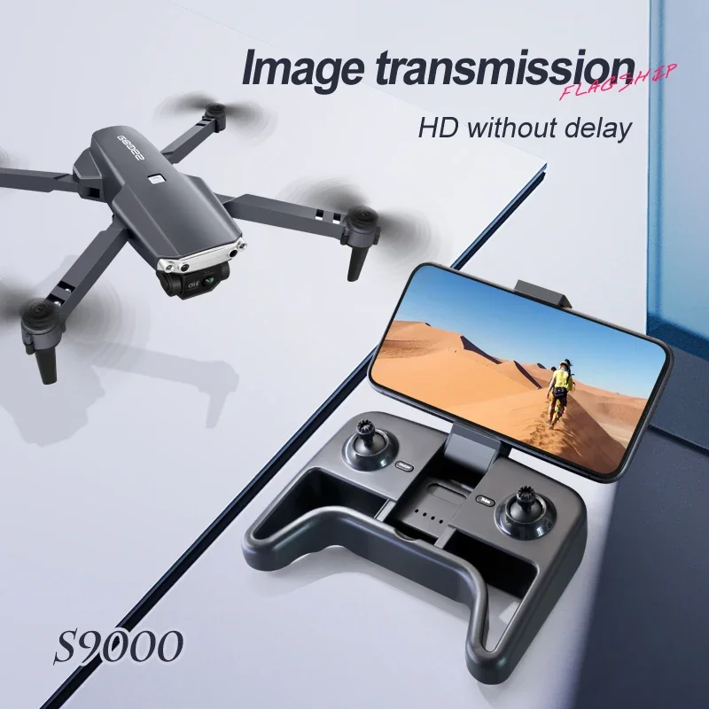 Mini remote control drone S9000 4K professional dual camera with HD ESC video headless VR gesture shooting/video optical flow po