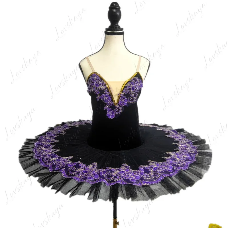 ชุดบัลเล่ต์สีดำม่วง ชุดเจ้าหญิง กระโปรงบัลเล่ต์